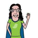 Superhero illustration of Caitlin at TinkBird Healthcare Staffing
