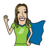 cartoon illustration of Brandi at TinkBird Healthcare Staffing