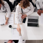 medical team interviewing locum-to-perm candidate